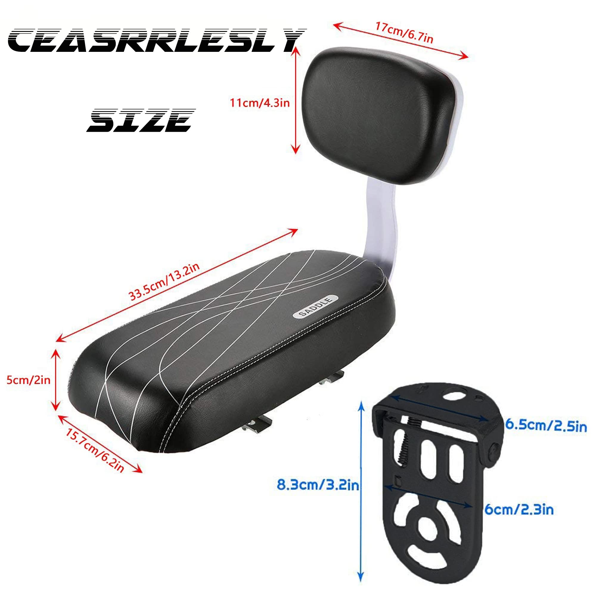 Seggiolino Posteriore Per Bici Con Schienale E Pedane - Comfort E Sicurezza - Foto 5