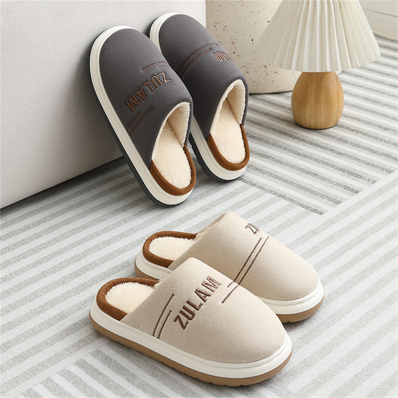 Pantofola Invernale Autunno E Inverno Casa Interna Calda Coppia Pantofole di Cotone Peluche
