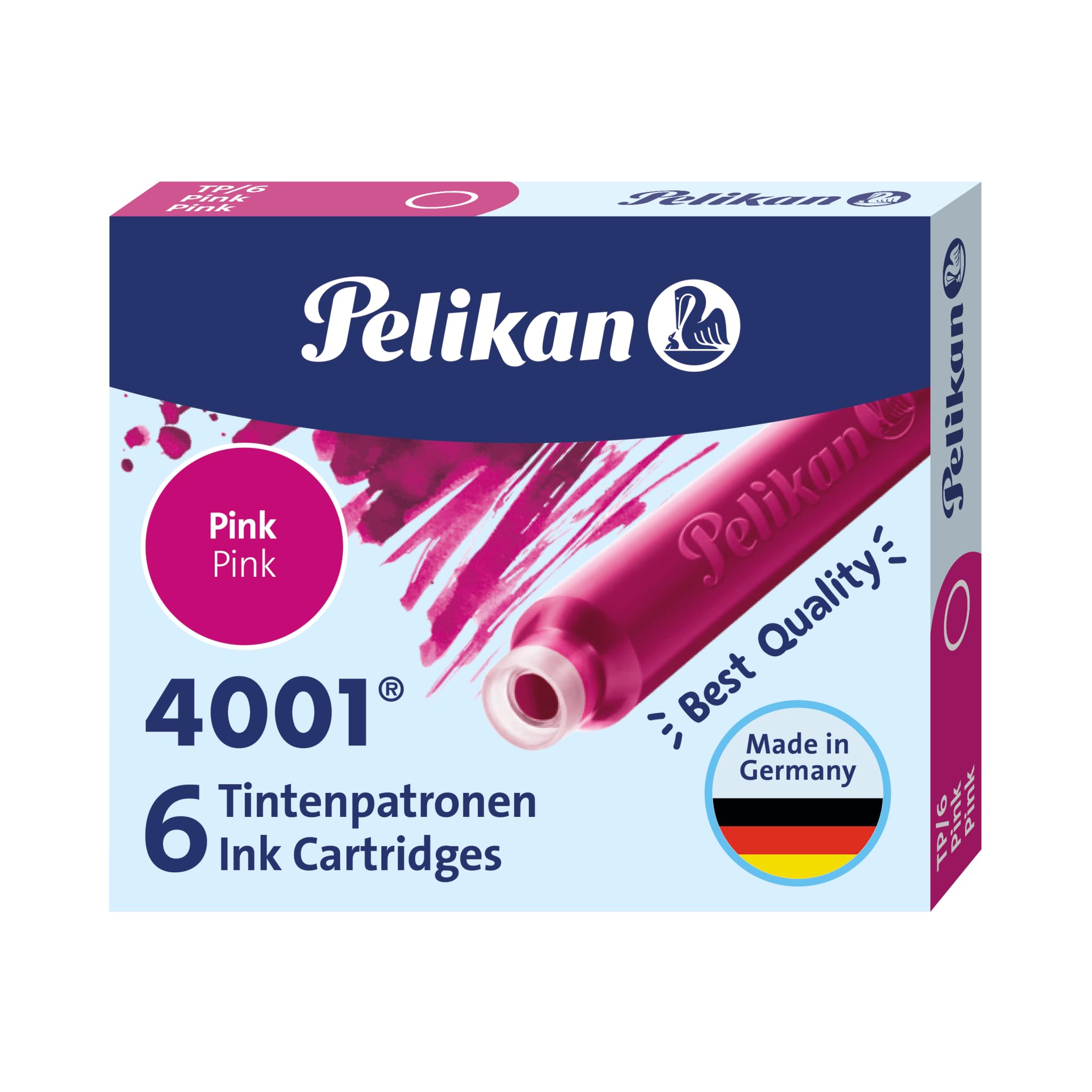 Pelikan 6 Pink Ink Cartridges 4001 (321075)