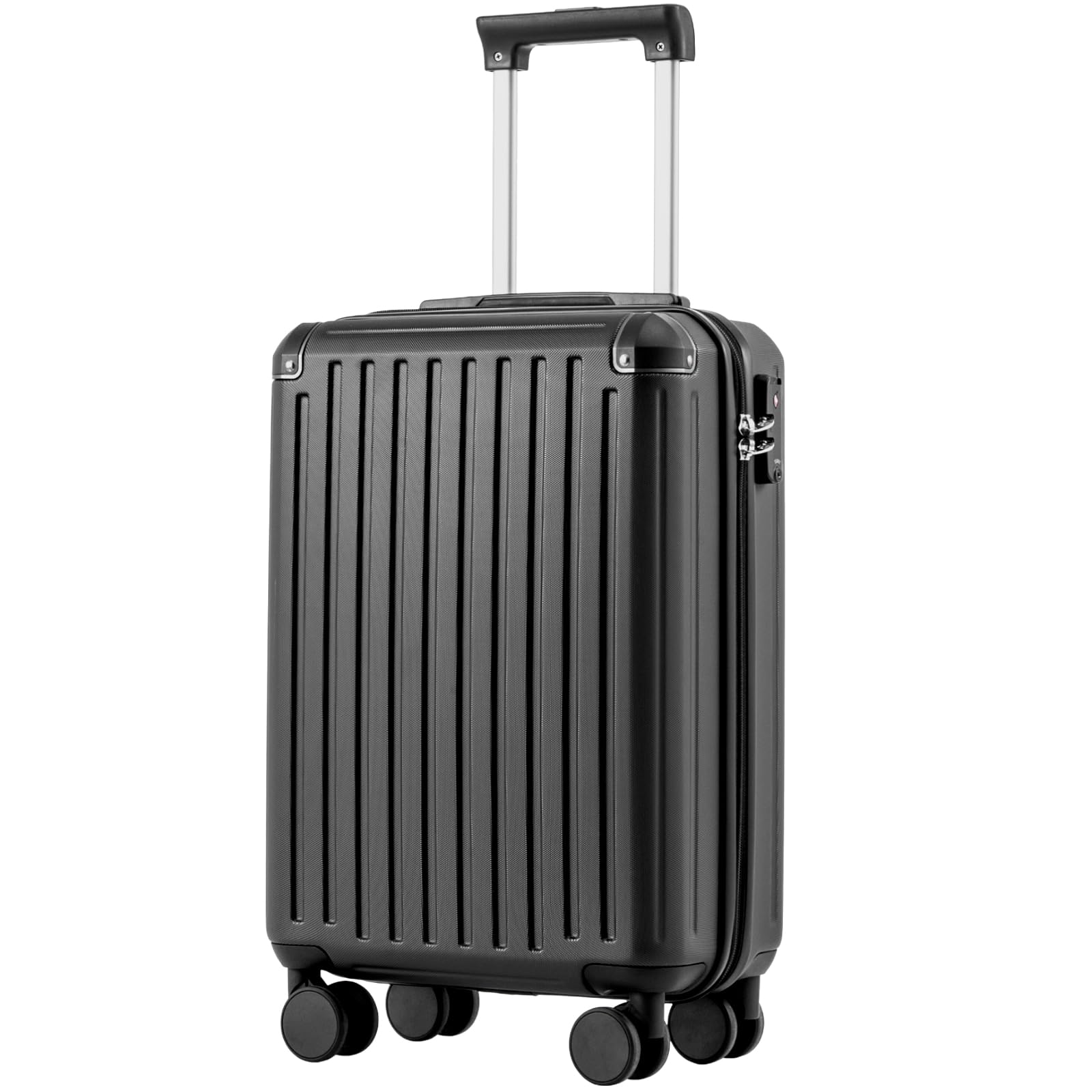 COOLIFE Kabinenkoffer 55X35X20cm für Ryanair Flugzeug Handgepäck Kabinengepäck Hartschalenkoffer mit TSA-Schloss und 4 Zwillingsrollen 2 Jahre Garantie