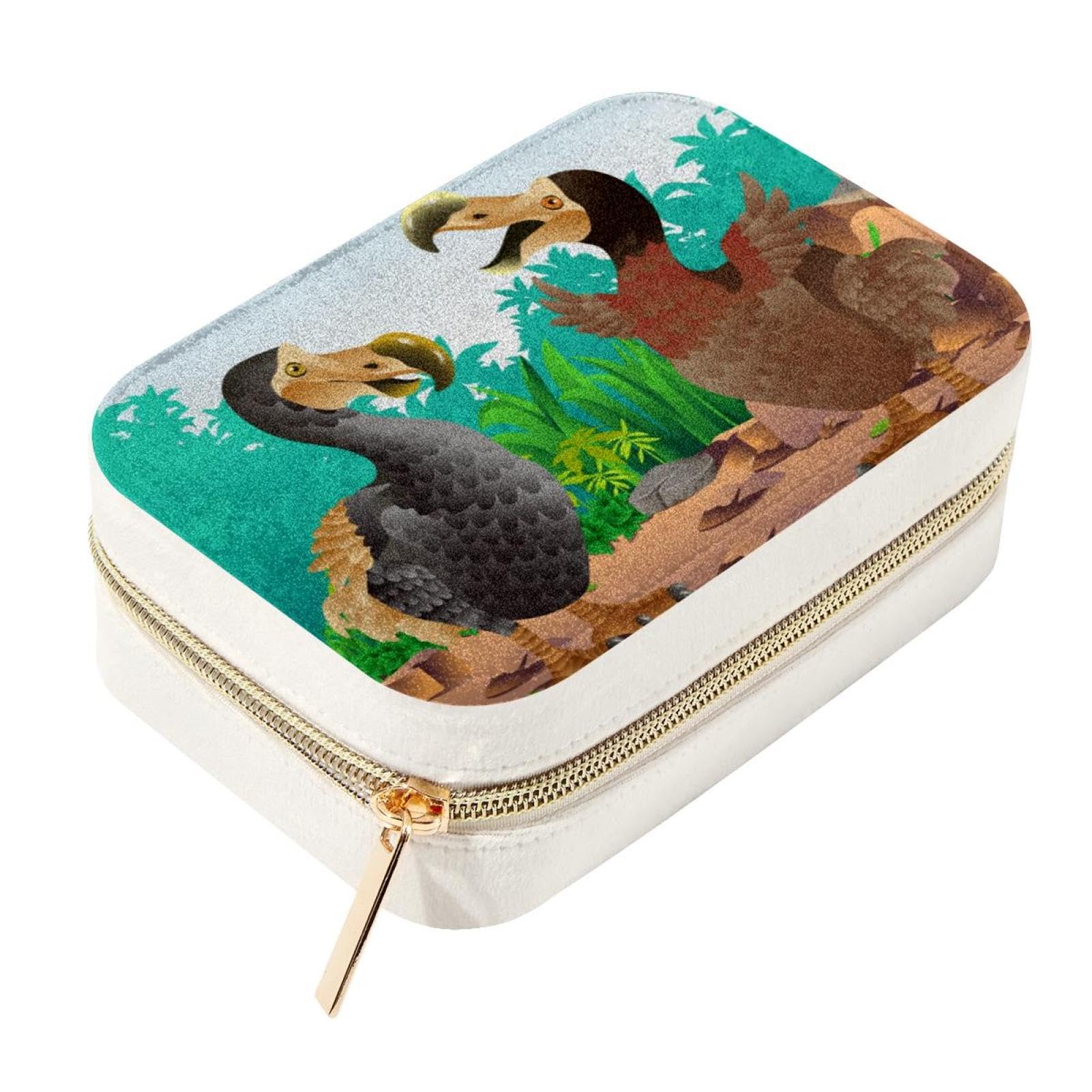 Organiseur de bijoux en velours Dodo Birds avec fermeture éclair