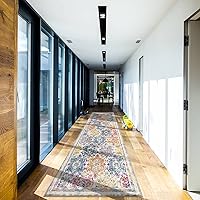 Vista 43 de Vaukki - Alfombra de pasillo, suave y peluda, alfombra antideslizante lavable, para lavandería, cocina, granja, baño, entrada y dormitorio