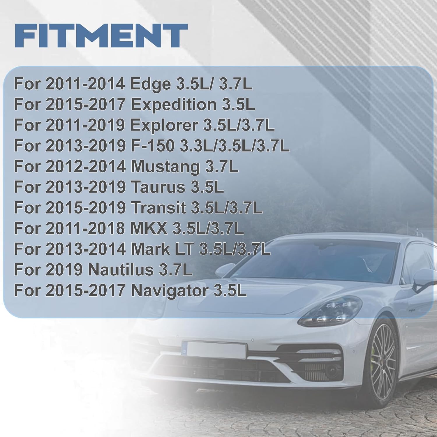 2pcs AT4Z-6C525-B Intake and Exhaust CVVT Sprockets, Fits for 2011-2019 Edge Expedition Explorer F-150 Mustang Taurus Transit MKX Mark Navigator, AT4Z-6256-B Engine Timing Gears