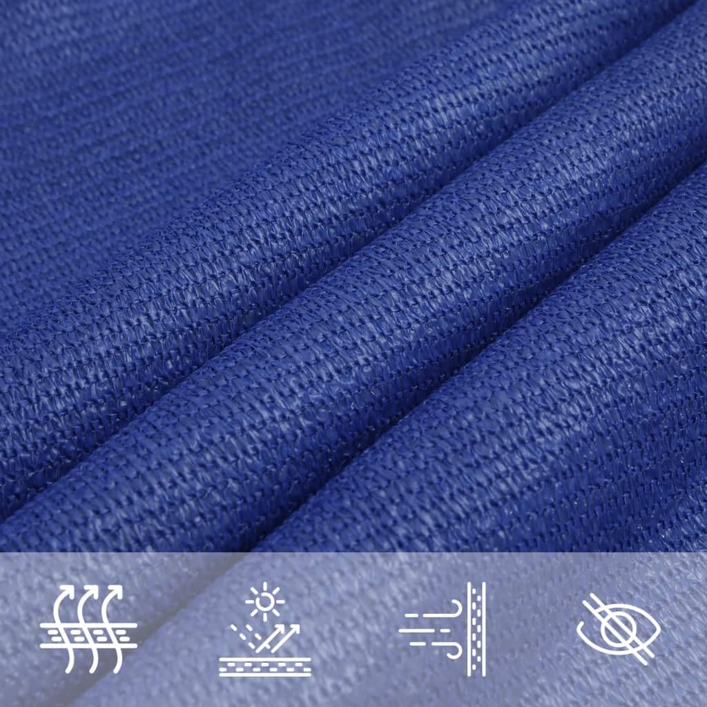 vidaXL Vela Parasole 160 g/m² Rettangolare Blu 4x6 m in HDPE, vela ombreggiante, ombra da patio, tettoia ombreggiante, vela da giardino, tettoia