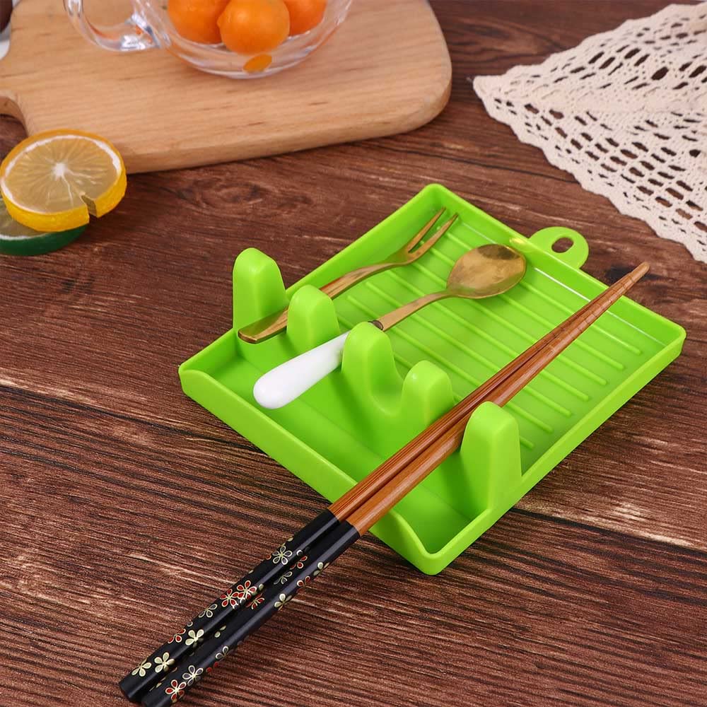 Vctitil Pot Lids Holder Organizer Plastic Spoon Rest Kitchen Utensils Holders Spoons Rest Free Hangable Pot Lid Holder for Kitchen