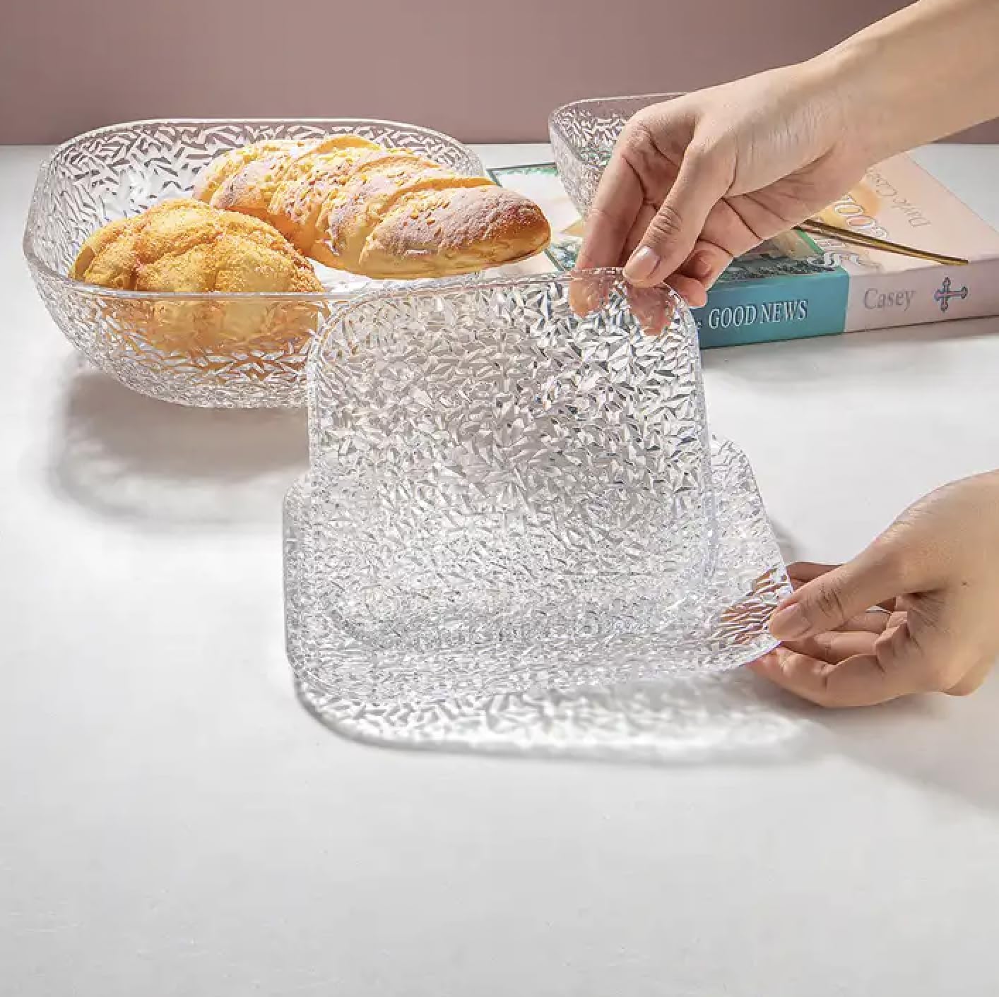 HOMIES 6" Glass Dessert Plates - Set of 6 -3
