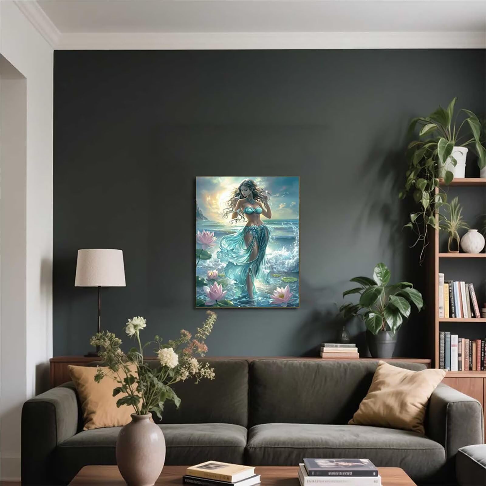5D Diamond Painting Donna Diamond Painting Kit Completo, DIY Disegni con Perline da Attaccare Carino, Diamantini Crystal Art, Strass Ricamo a Punto Croce Painting per Decorazione Casa 80x110cm H-5261
