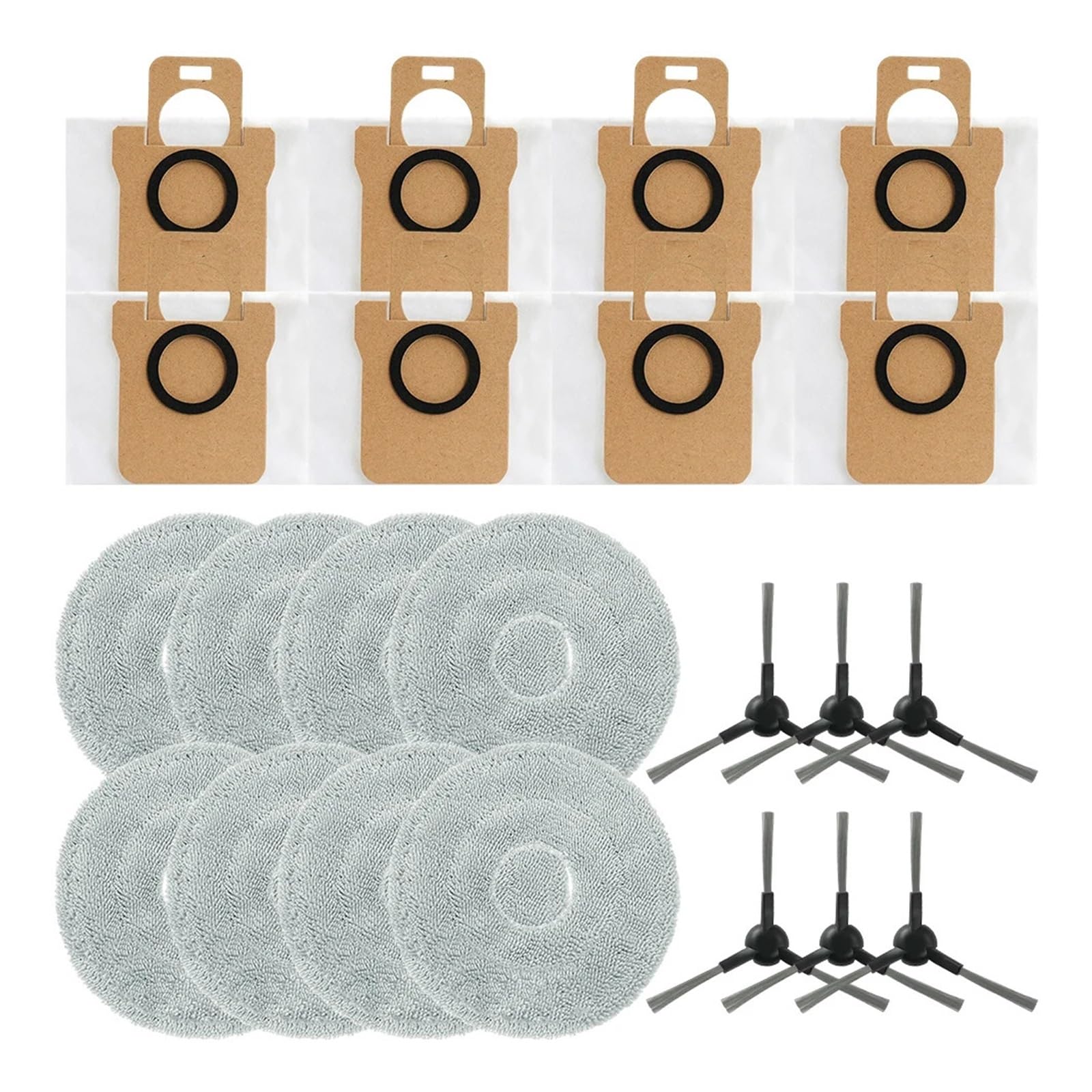 PNULGLKND Mop Pads and Dust Bag Collection Set .Compatible for JONR P20 Pro. Essential Vacuum Cleaner Accessories(1set A)