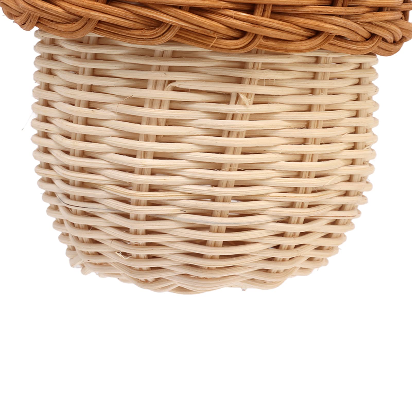 Cesta de Almacenamiento de Ratán para Niños, Cesta de Mimbre en Forma de Bellota, Impermeable, Multifuncional, , Tejida a Mano, Decorativa para el Hogar para Niñas (Bolso de hombro pequeño)
