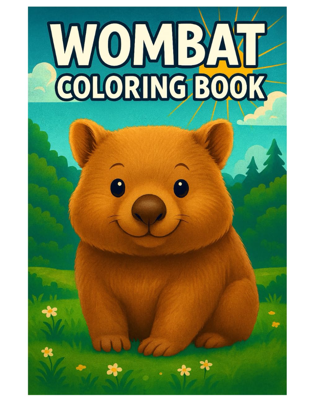 Wombat Coloring Book: Adorable Wombat Illustrations for Kids, Teens, and Adults