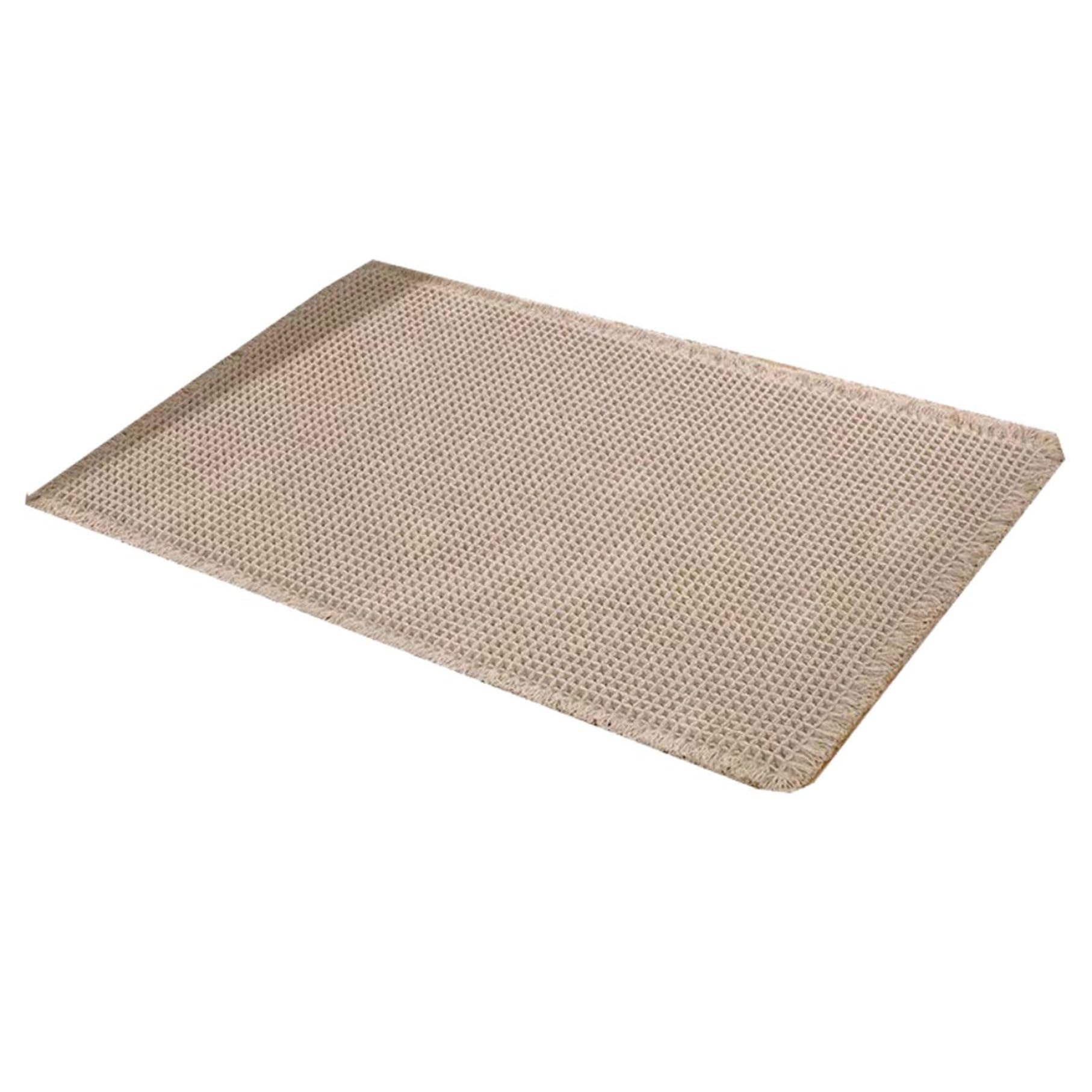 Tapis de bain doux pour la salle gaufré marron beige 18x30