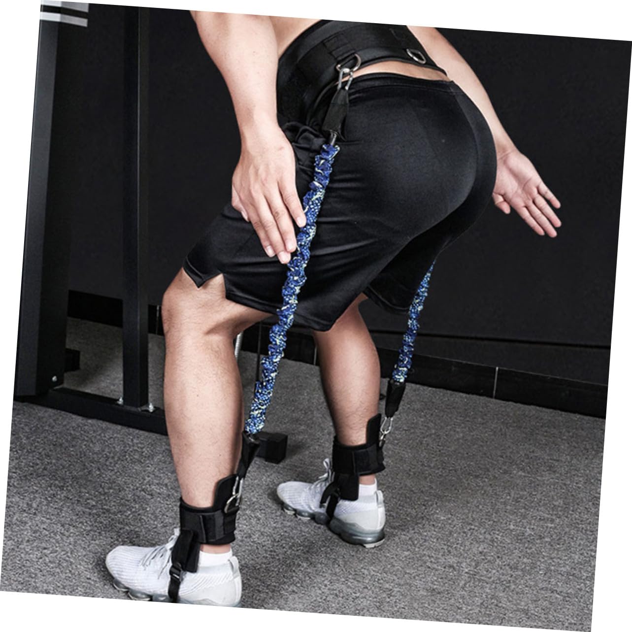 BESPORTBLE Banda de Resistencia para Piernas Kit de Entrenamiento para Casa Correas para Tobillos Bandas de Cintura Equipo de Fitness para Gimnasio Interiores para Entrenamiento de Rebote