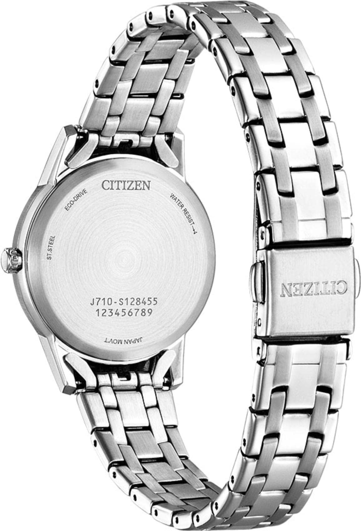 Citizen Damen Analog Eco-Drive Uhr mit Edelstahl ArmbandElegance