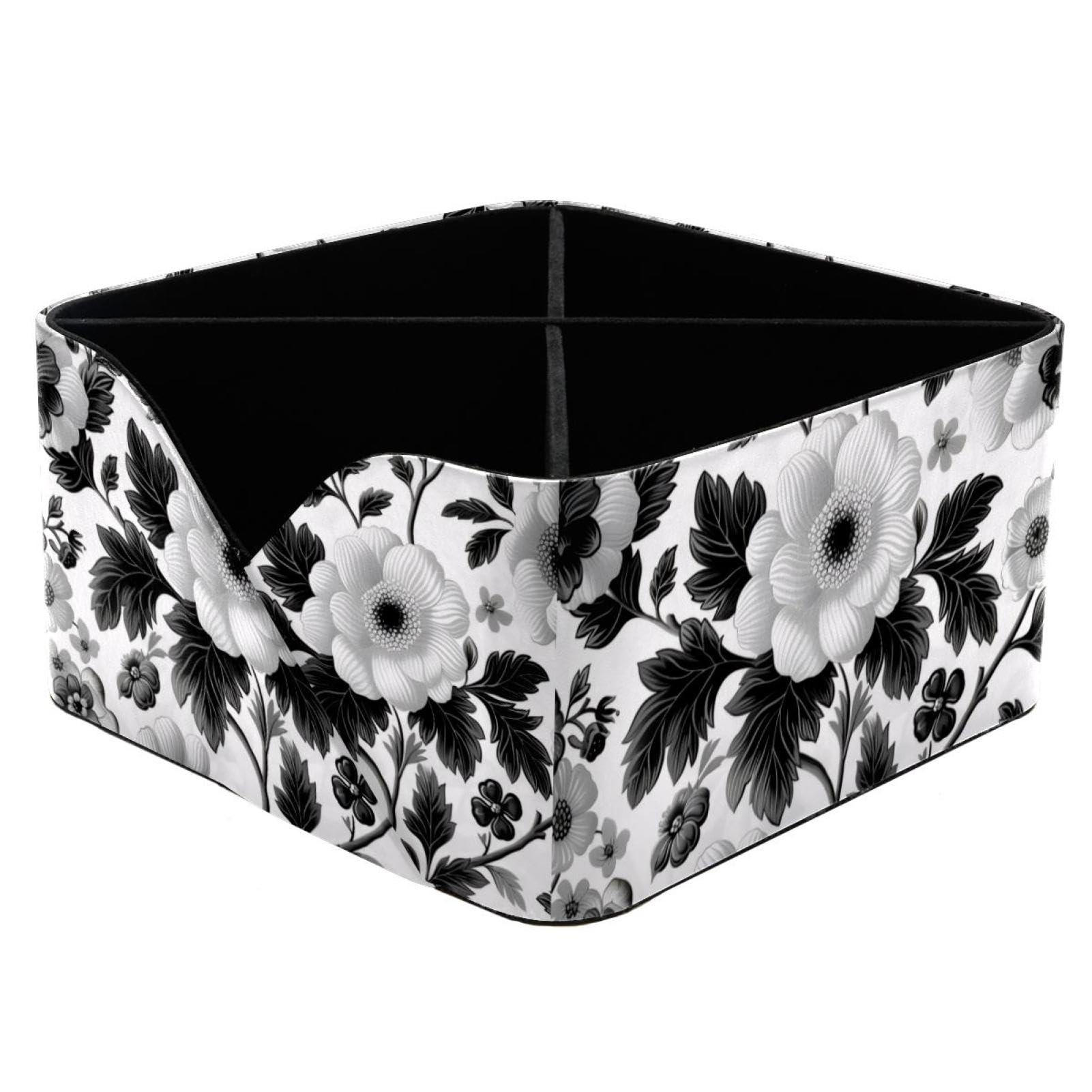 Boîte de rangement pour essentiels quotidiens à motif floral chic