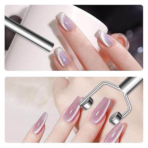 Miniatura 5 de Imán de uñas de ojo de gato 3 en 1 en forma de Y, doble cabeza, magnético, ojo de gato, esmalte de gel multifuncional, herramientas de diseño,