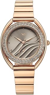 Fastrack Vyb Eclipse with Quartz Analog Light Grey Dial Rose Gold Stainless Steel Strap Watch for Girls - FV60123WM01W