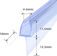 DOPPOSO Ívelt Zuhanykabin Tömítés 2x70cm - 4-6mm Üveghez Vízszivárgás Elleni Fólia 2