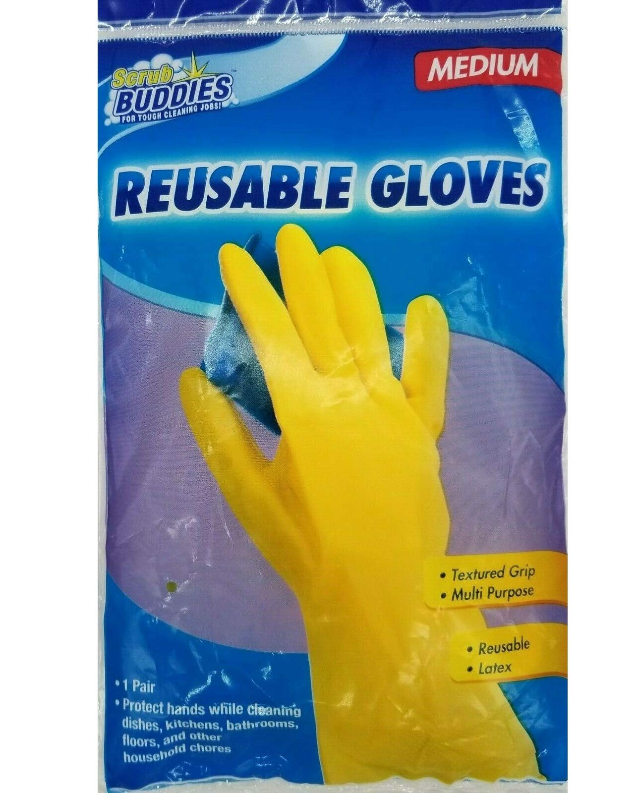 Scrub Buddies One Pair Reusable Gloves - Medium