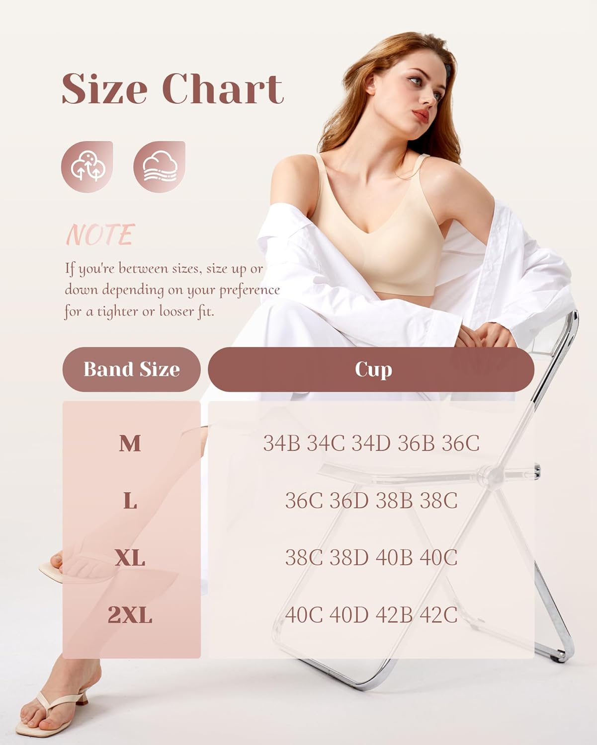 Womens Wireless Jelly Bras No Underwire Seamless Push Up Bra Ultra Soft Comfortable Tshirt Bralette Full Coverage - Image 6