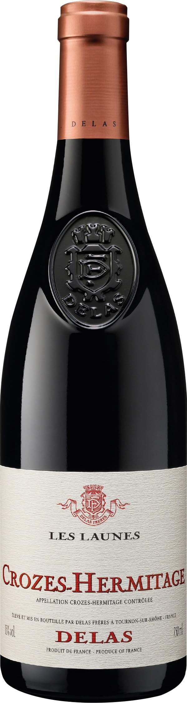 Delas Frères Crozes-Hermitage Les Launes Syrah Rhone Wein trocken (1 x 0.75 l) (Packung mit 6)