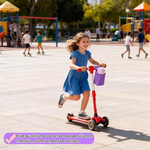 Miniatura 3 de Portavasos de silicona plegable universal con diseño de doble apertura que se adapta a la mayoría de botellas y tazas. A prueba de fugas, silicona