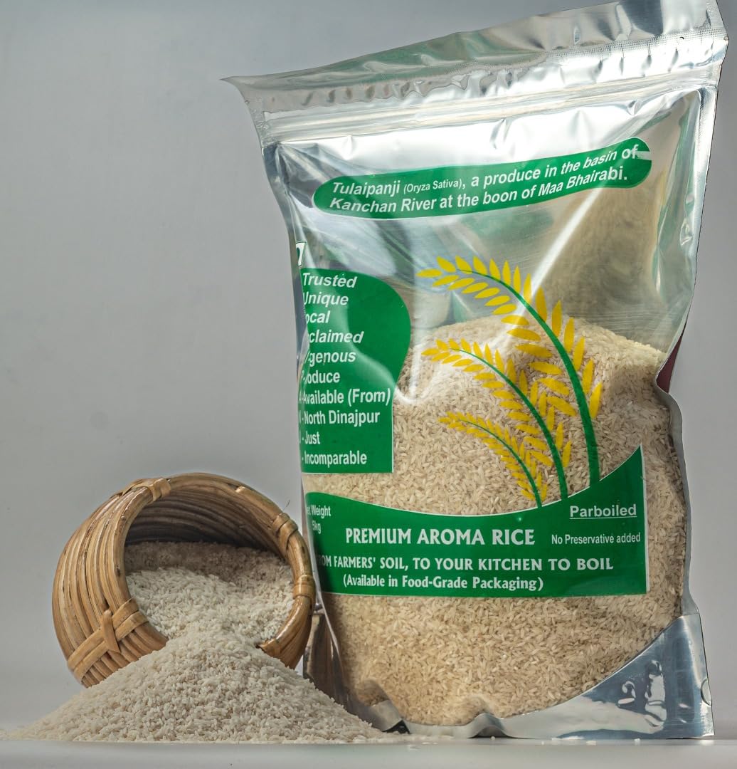 Tulaipanji (Parboiled) | Premium Aroma Rice |Non- Basmati | Indigenous Variety | Food Graded Pouch With Ziplock | No Preservative Added | 5 KG | Export Quality (B0CV4B9548) Amazon Price History, Amazon Price Tracker