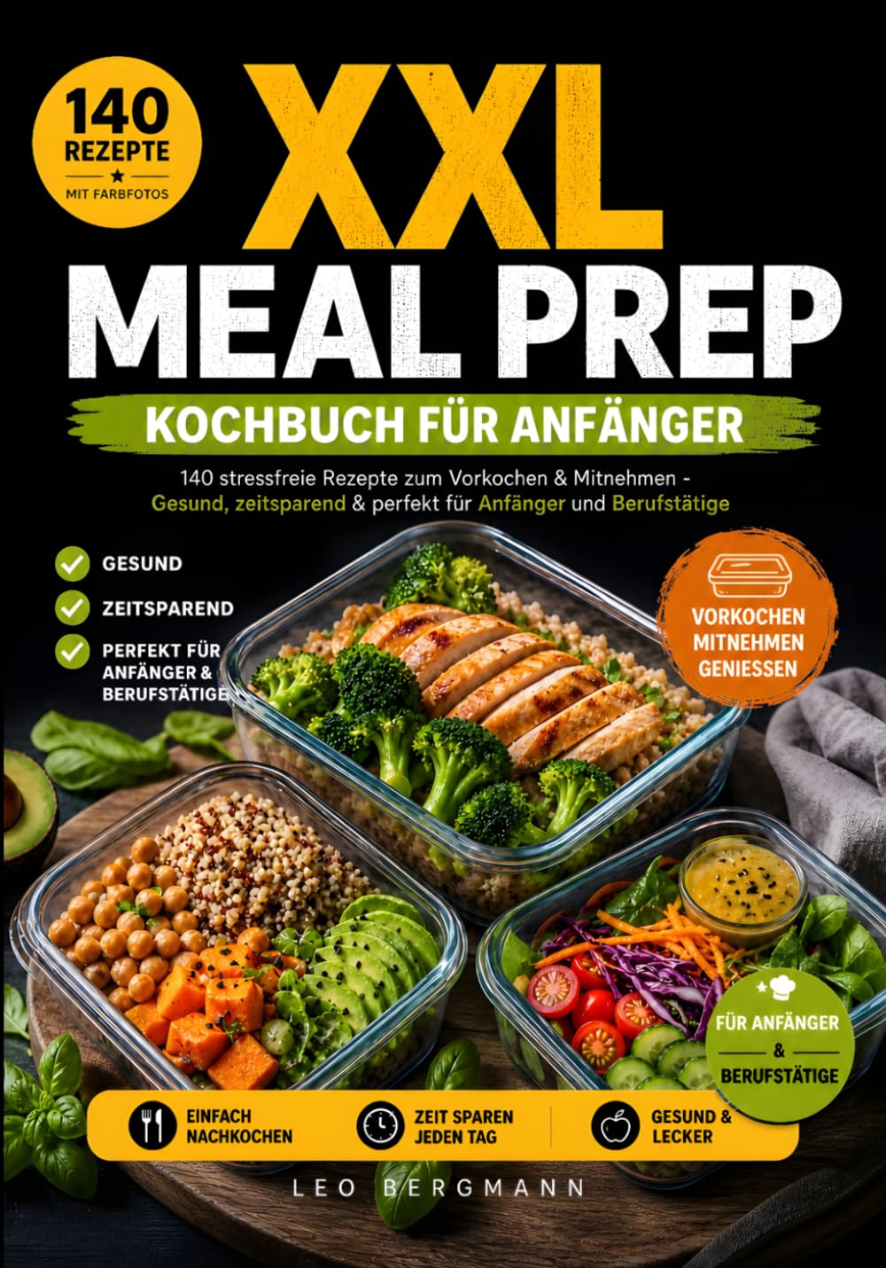 XXL Meal Prep Kochbuch für Anfänger: 140 stressfreie Rezepte zum Vorkochen & Mitnehmen - Gesund, zeitsparend & perfekt für Berufstätige (XXL Kochbuch-Reihe)