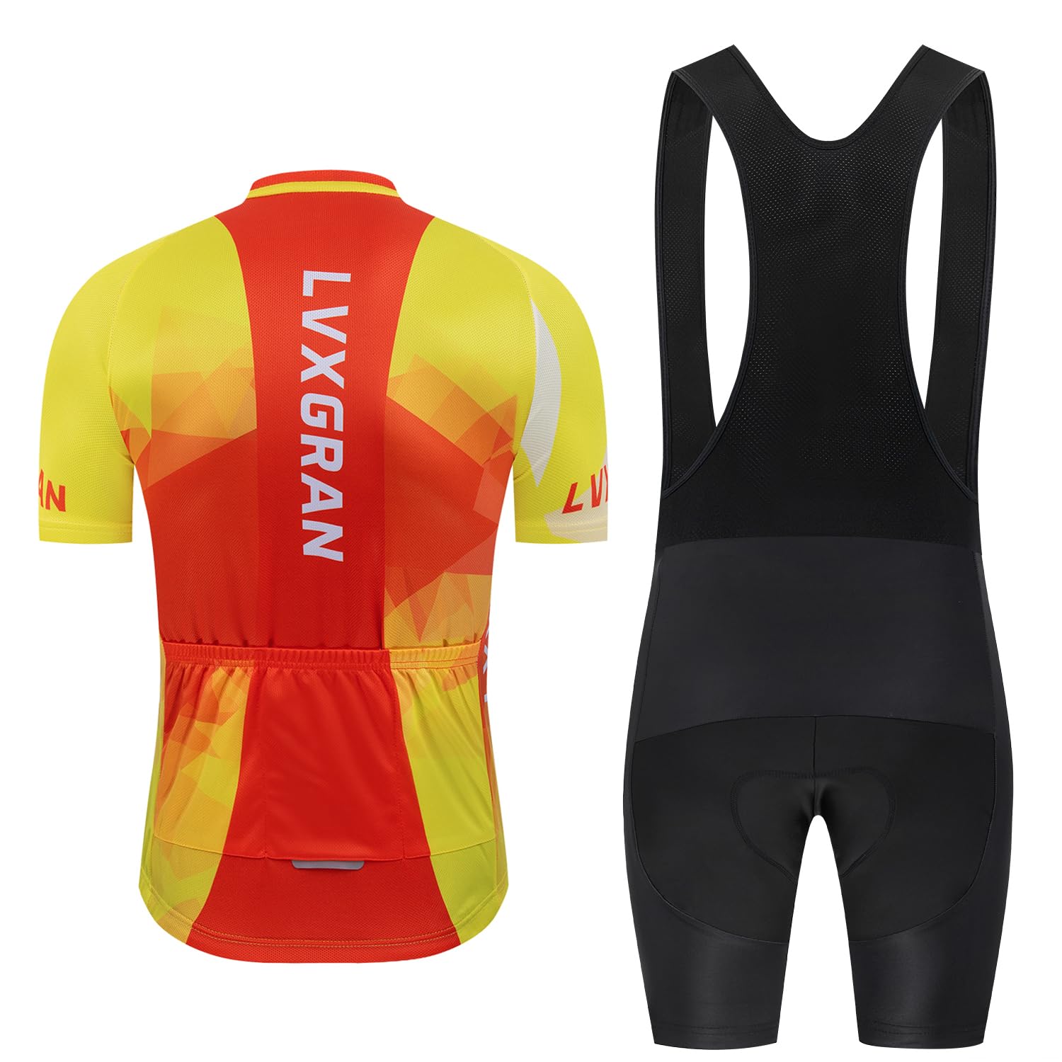 Men's Cycling Jersey Sets Road Bike Jersey Bibs + Shorts with 20D Gel Pad MTB Riding Clothing Kit