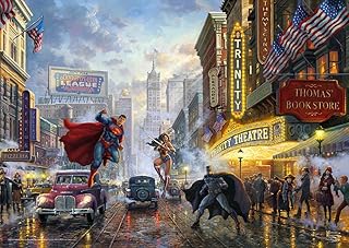 Comprar Schmidt Spiele 57589 Thomas Kinkade, Batman, Superman and Wonder Woman-Puzzle de 1000 Piezas, Floral, Multicolor, Normal (CSG57589)