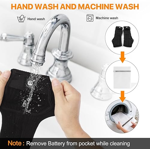 Miniatura 7 de Calcetín calentados SNOW DEER, calcetines para calentar los pies eléctricos, con batería para hombres y mujeres