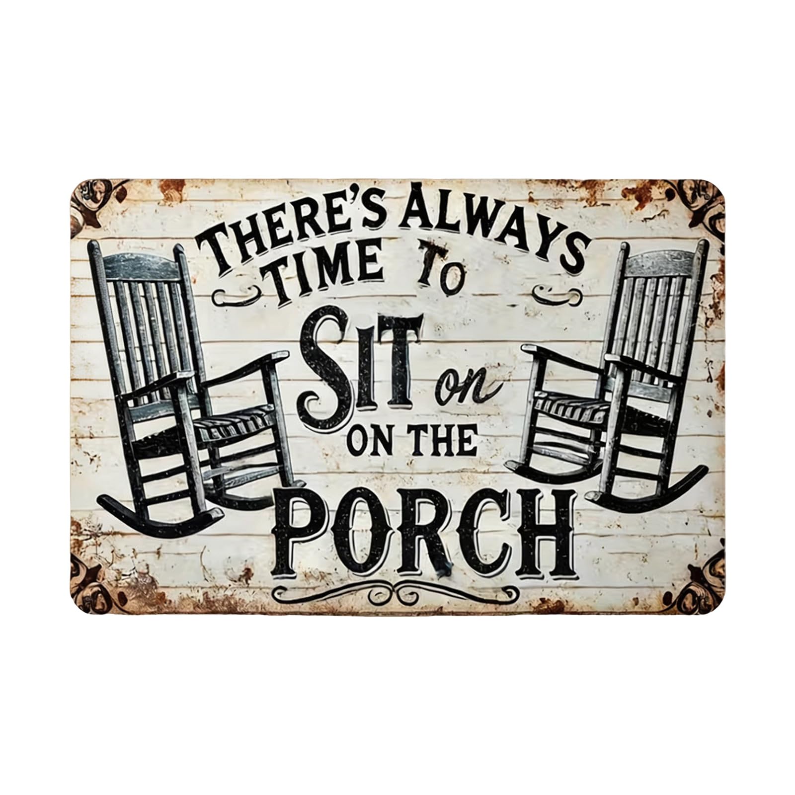 Whoasyst Antique Tin Metal Wall Art Sign Ornament for Home Decoration and Party Background Cafe Entryway Display Old Metal Art