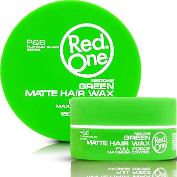 RedOne Hair Styling Matte Wax Green 3x150 ml | Ultra Hold Hair Wax | Matte Finish | No Shine | Long Lasting Strong Hold | Men & Women Hair Styling | Coconut Scent | Maximum Control Pack of 3