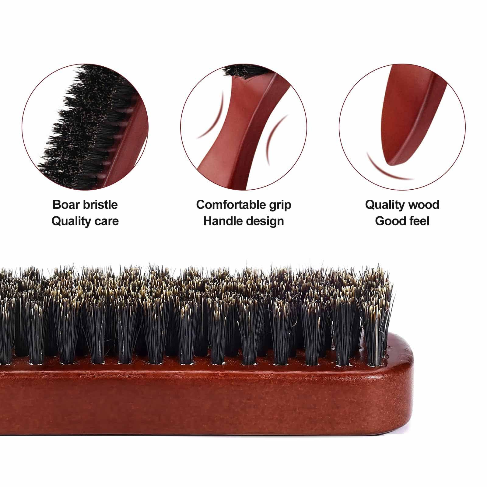 Slick Back Hair Brush, 1 Pcs Boar Bristle Hair Brush - Image 3