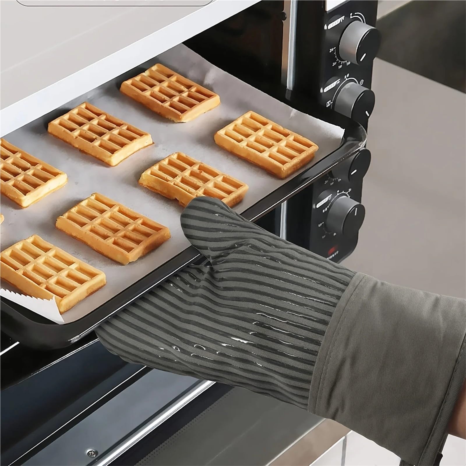 Manoplas de Horno Guantes Resistentes al Calor Silicona for cocinar Manoplas for Hornear