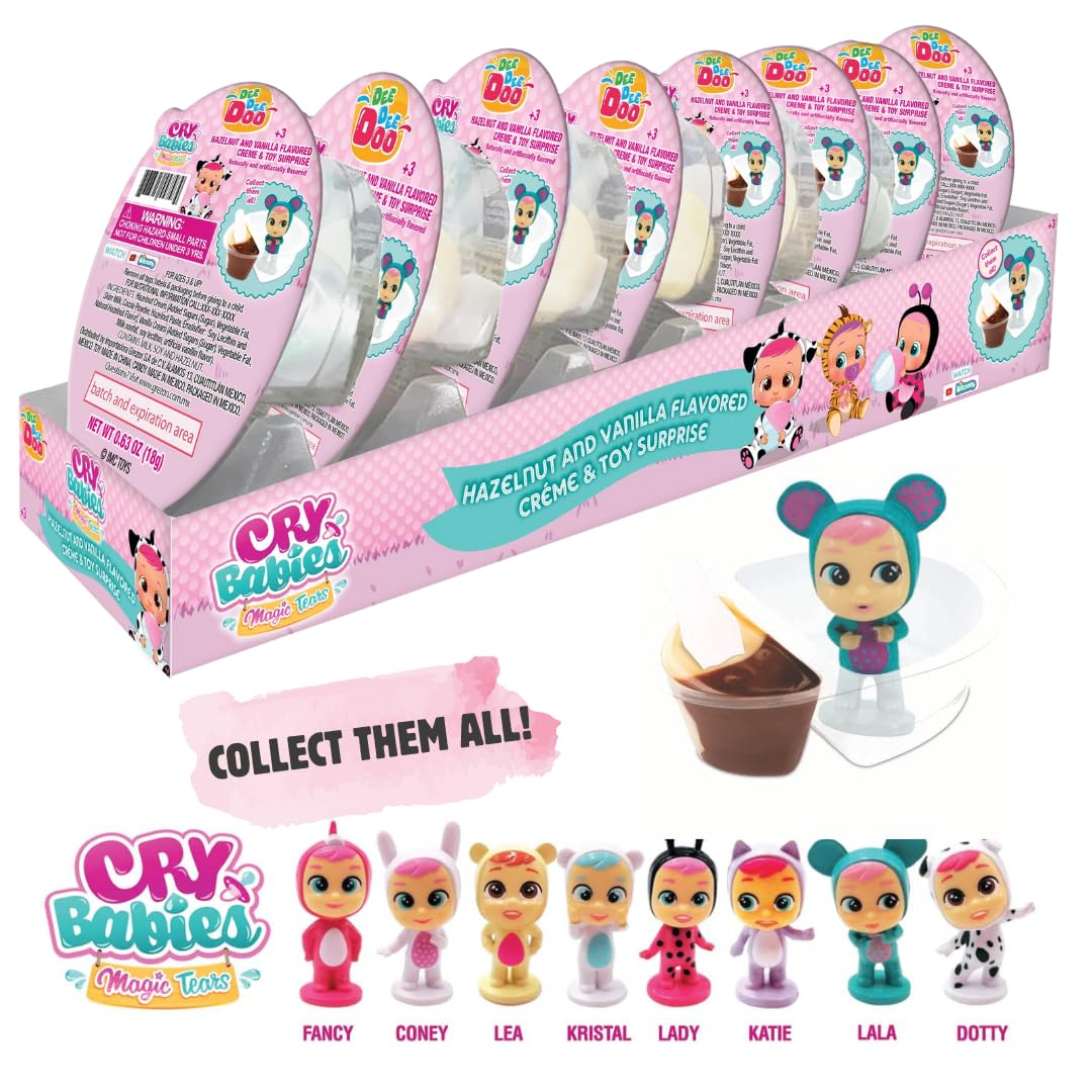 Cry Babies Magic Tears Hazelnut and Vanilla Cream Candy with Toy Surprise (Pack of 8)