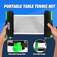 Vista 3 de GSE Games & Sports Expert - Red y postes de tenis de mesa retráctil Red de repuesto ajustable de Ping Pong (4 colores) Adjustable, Retractable