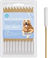 Vista 1 de Capullos de algodón para perros, bastoncillos de algodón de 6 pulgadas para orejas de perro grandes, hisopos de algodón para limpiar las orejas