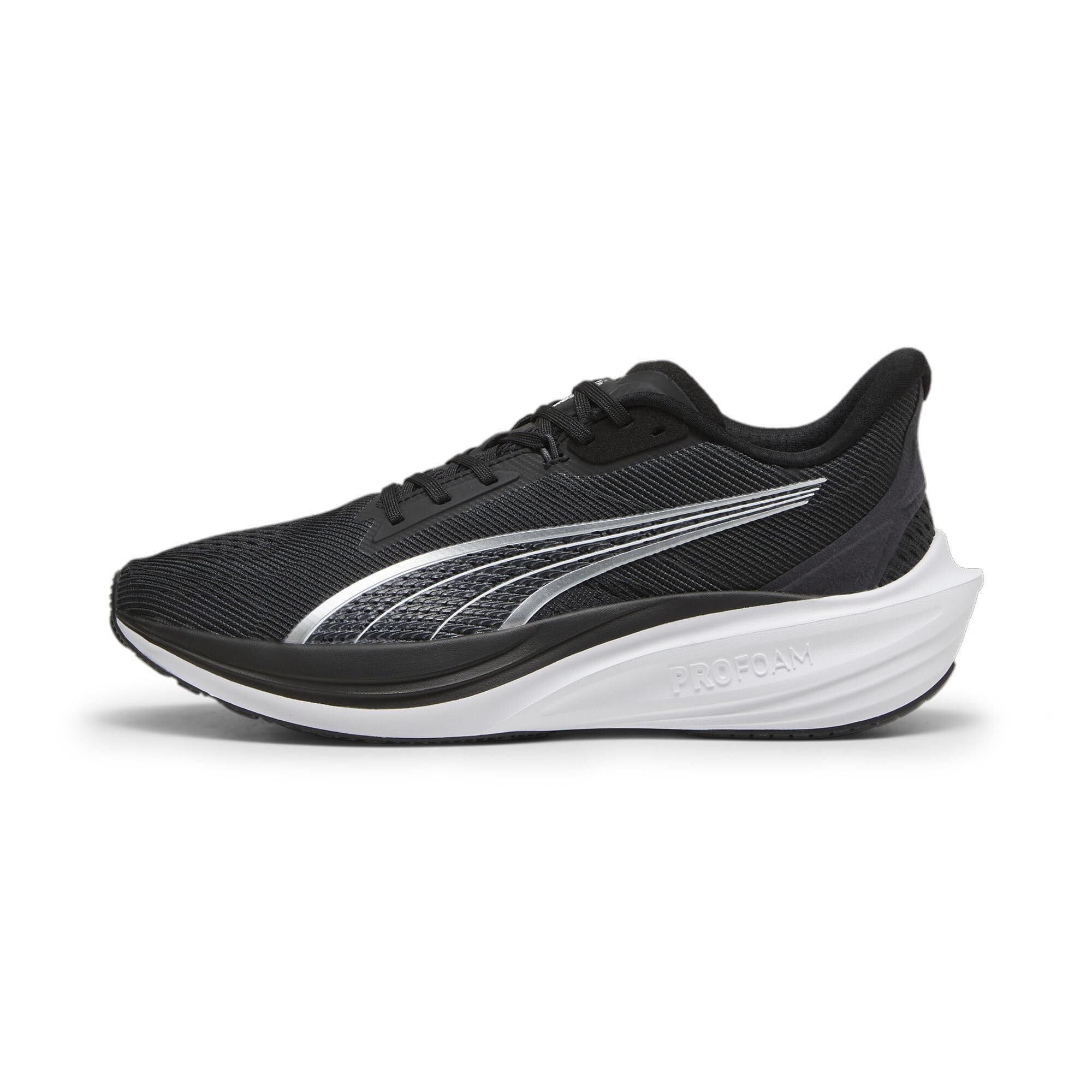 Puma Mens Running Darter Pro Trainers - Black/White, Black/White, Size 8, Men