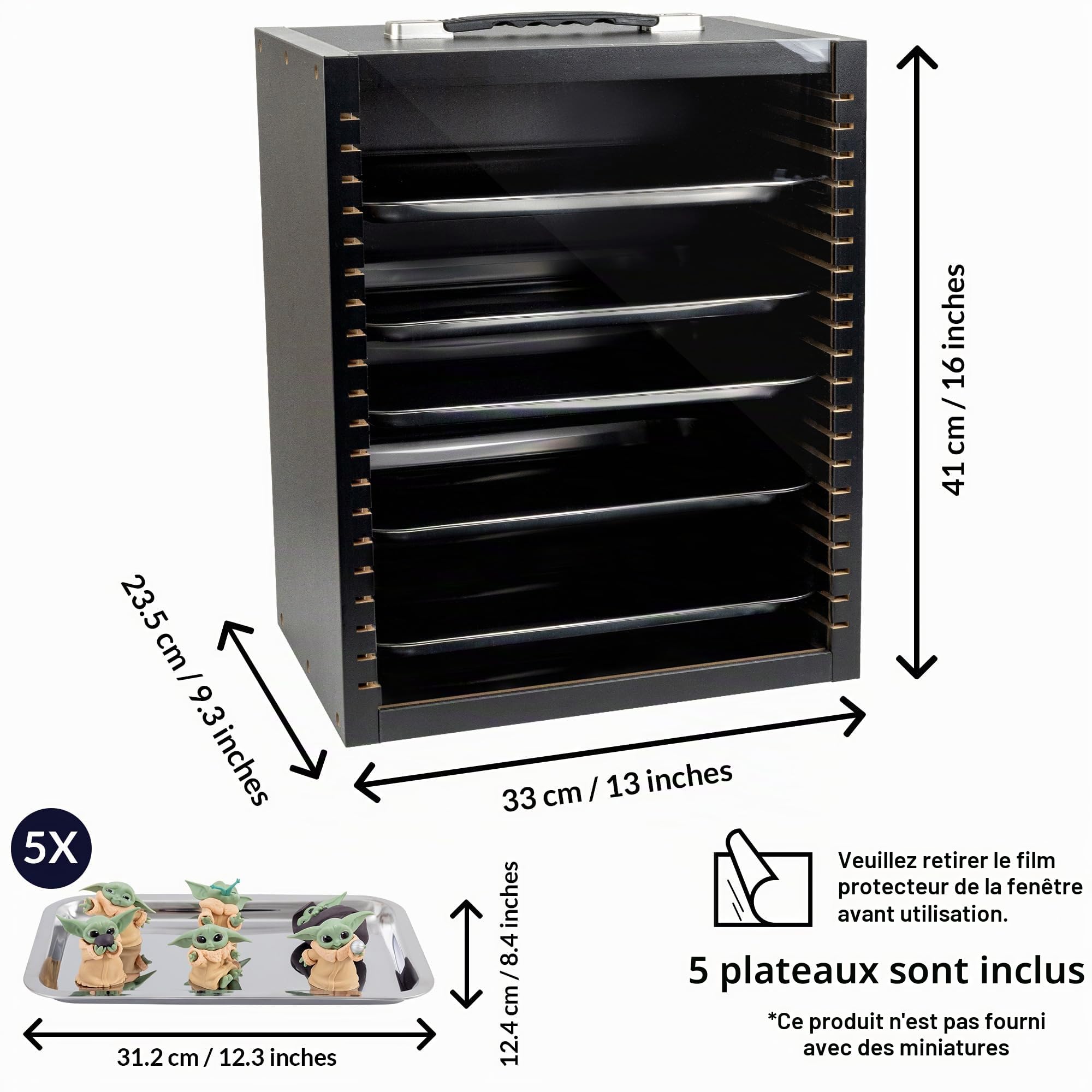 Boîte De Transport Miniature pour Objets De Collection | Vitrine De Rangement Miniatures pour Figurines | Boîtier De Modèles Et Coffret De Transport | Aussi pour Figurines Action