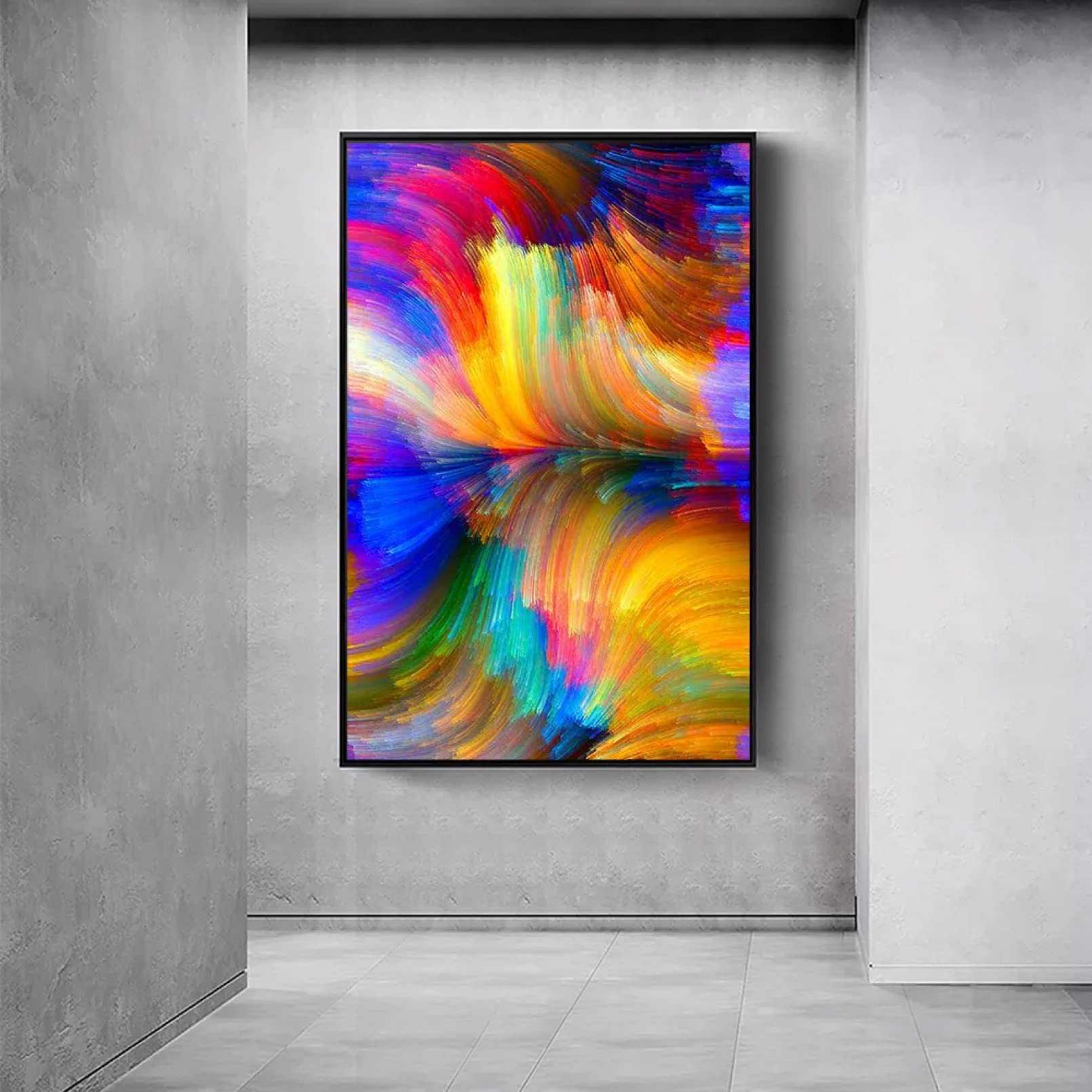 Amazon｜FZSWD カラフルな絵画現代のキャンバスは抽象的な正しい色の