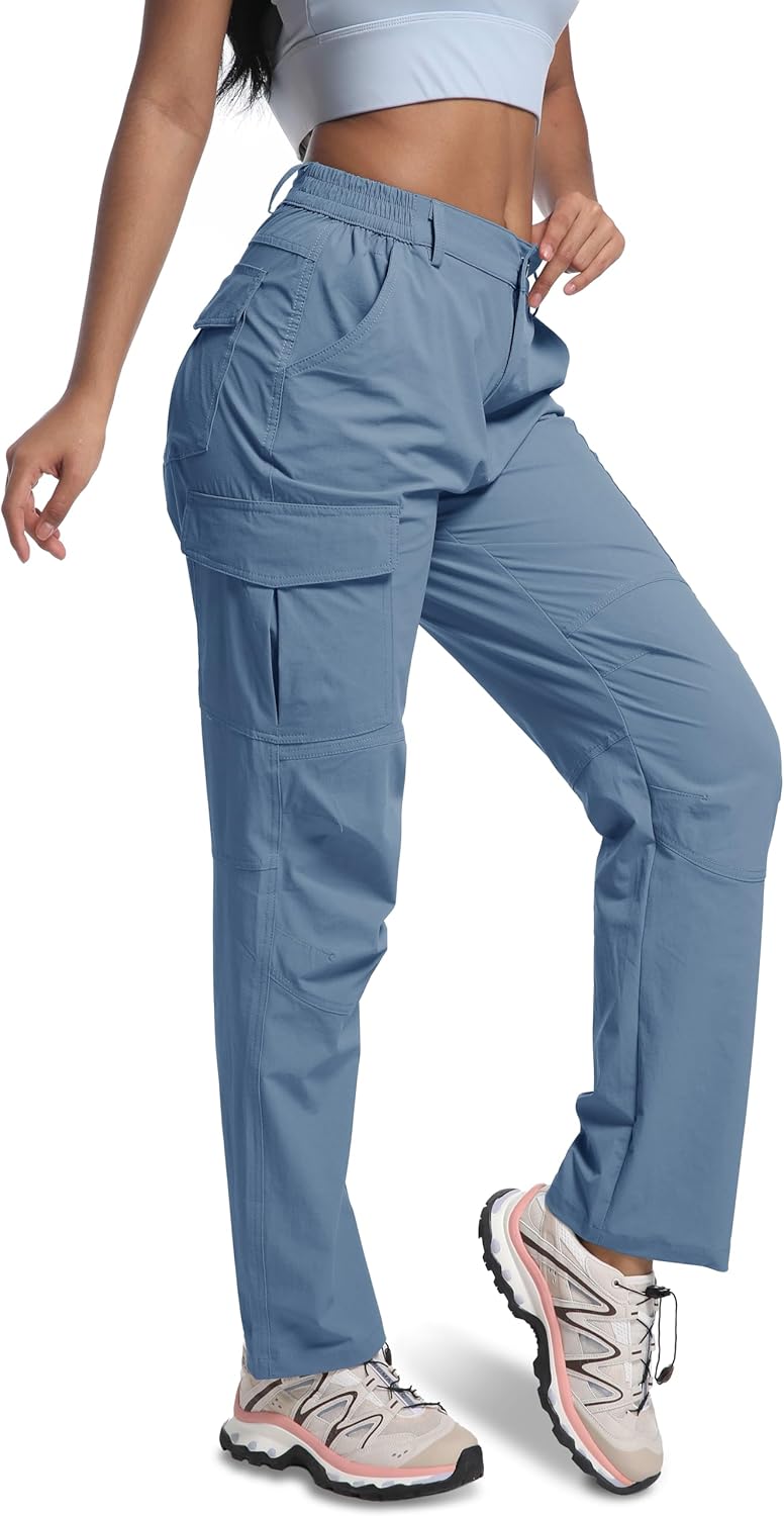 WENRONSTA Women's Hiking Cargo Pants Lightweight Quick Dry Waterproof UPF 50+ Camping Fishing Travel Outdoor Work Pants - Image 7