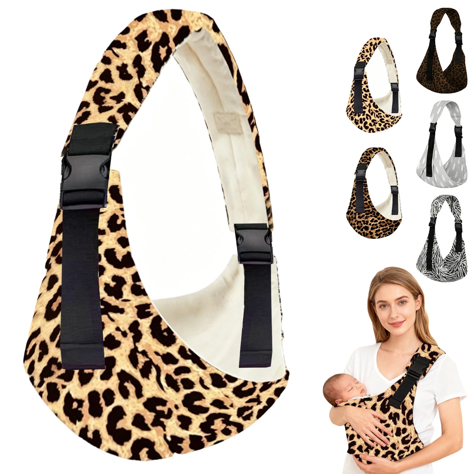 LUKIUP Portabebés para recién nacidos, ajustable en la cadera, lateral, portabebés ergonómico, para recién nacidos, niños pequeños de hasta 20 kg (D)