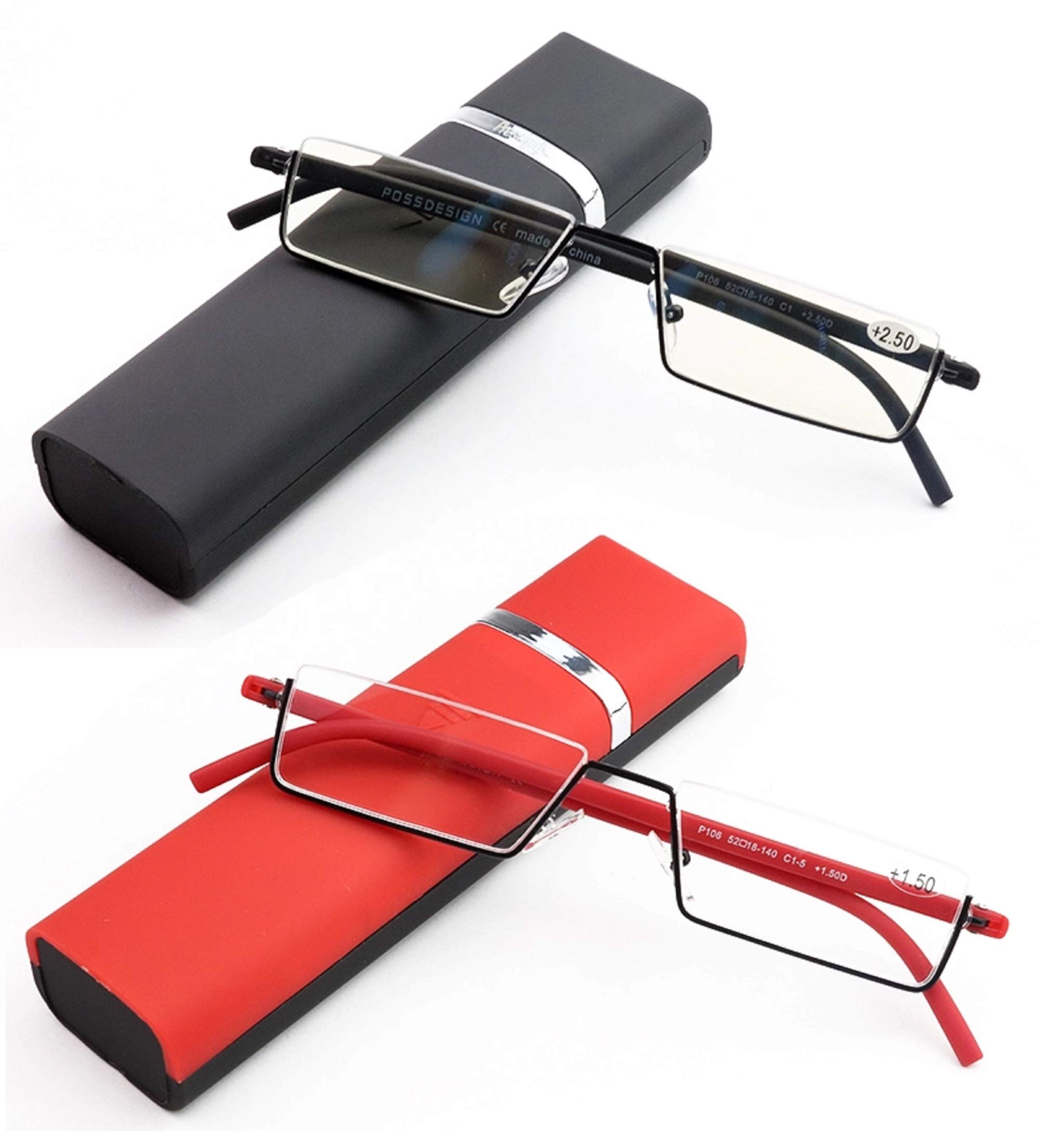 AUGEN Unisex Reading Glasses Blue Block Anti-Glare Near Distance Rectangular Metal Half Frame (Combo, 3.00) (B09CPVLG4Q) Amazon Price History, Amazon Price Tracker