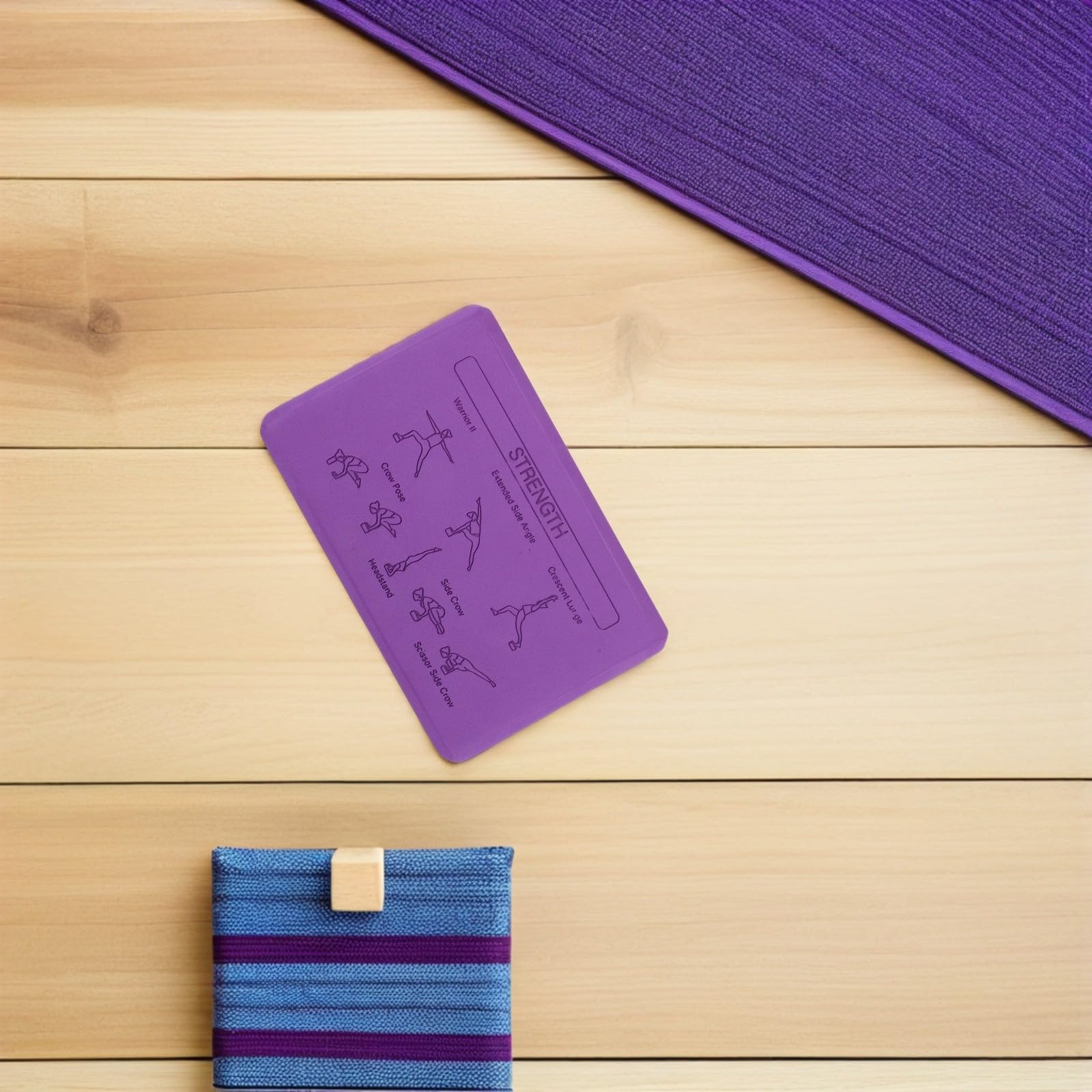 ORFOFE Juego de Bloques de Yoga Eva de Alta Densidad y Antideslizantes con Correa, Accesorios para Principiantes y Niños, Ideales para Entrenamiento de Equilibrio y Estiramientos