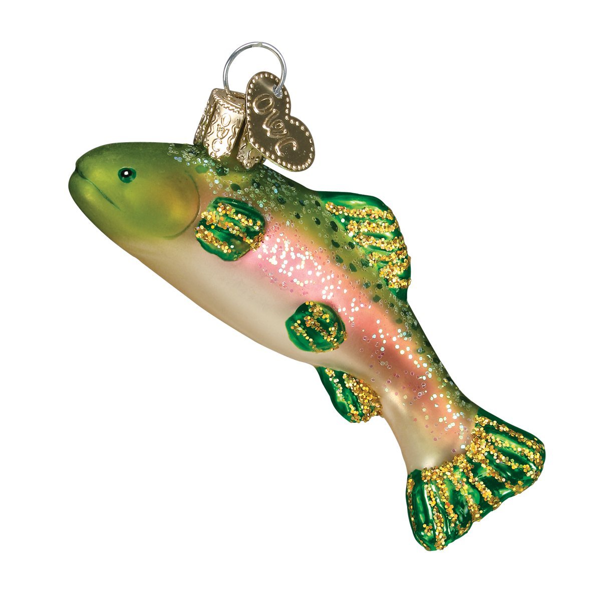 Old World Christmas Ornaments: Mini Trout Glass Blown Ornaments for Christmas Tree (12268)