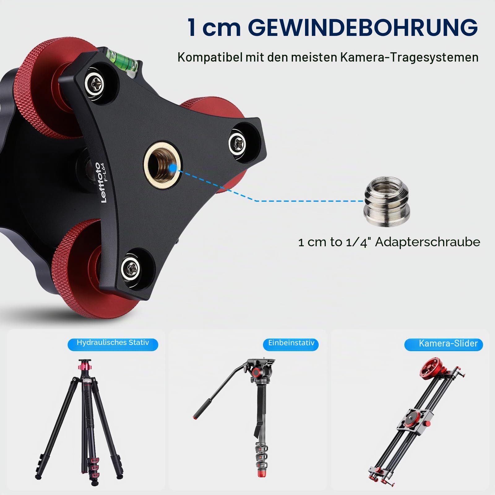 Stativ-Nivellierständer mit +/-5-Grad-Präzisions-Einstellungshalterung für Seestar S50/Panoramakopf, Kugelkopf, Videokopf und Stativ