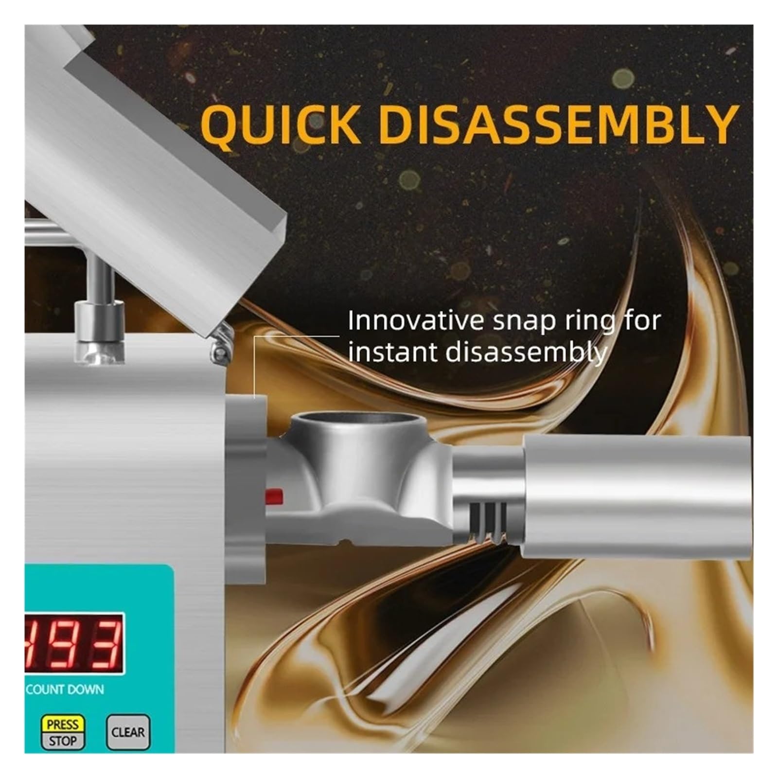 Prensa de Aceite eléctrica Inteligente para Uso doméstico, de Acero Inoxidable, Comercial, pequeña, para frío y Calor.
