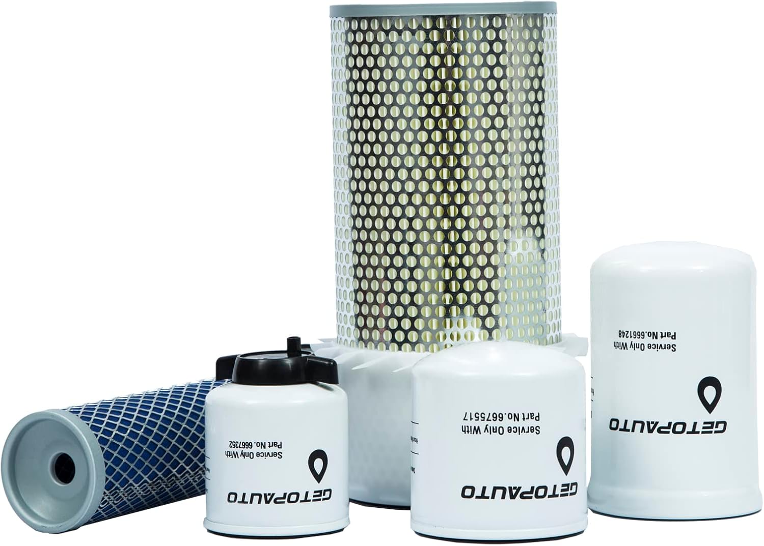 6675517 6667352 6661248 6598362 6598492 Filter Kit Compatible with Bobcat Skid Steer Loader 743 751 T140 T180 T190 S130 S150 S160 S175 S185 S205 753 763 773 Air Filter Oil Filter Kit