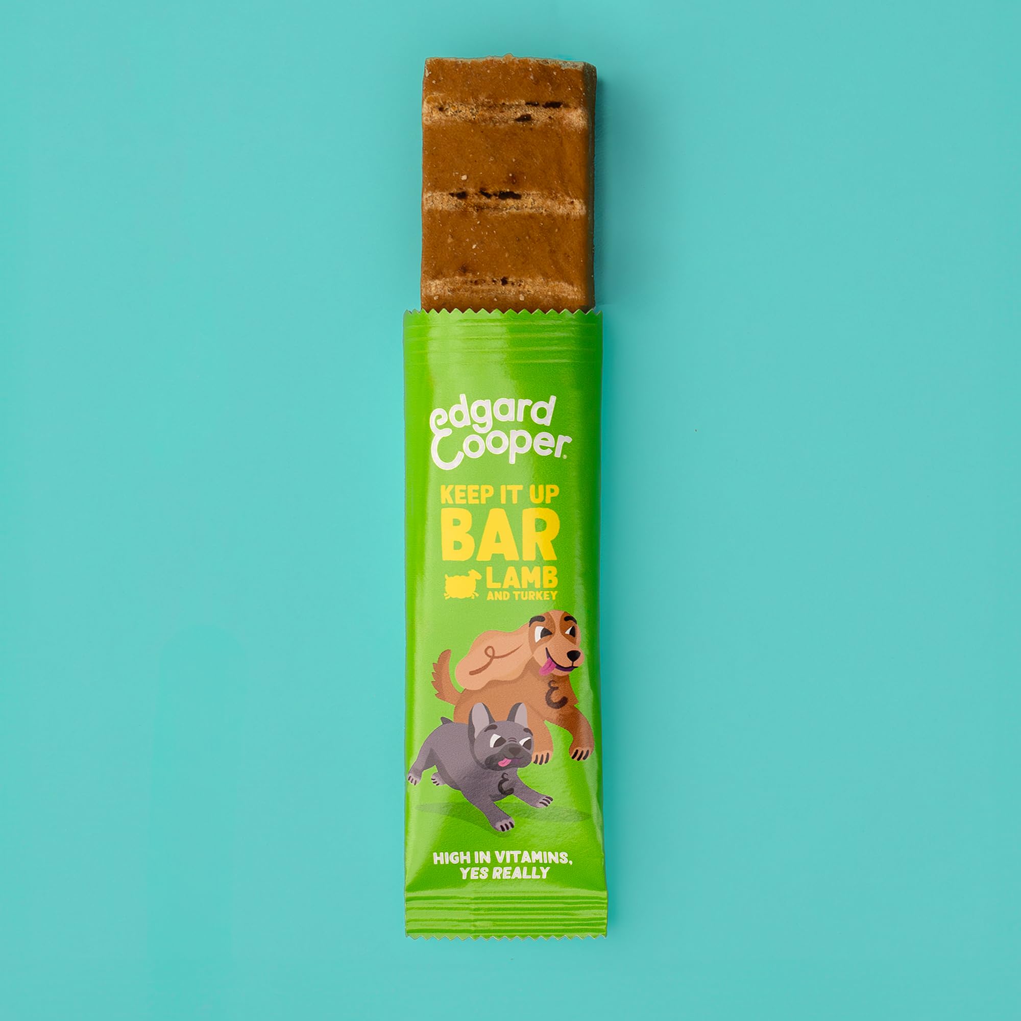 Edgard & Cooper Snack per cani, Keep it Up Barretta (Agnello/Tacchino, 24 x 30g bar), Senza cereali, ricco di proteine e carne fresca di qualità, con aminoacidi essenziali