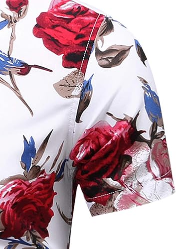 Miniatura 3 de Camisa de vestir hawaiana con botones y estampado floral para hombre